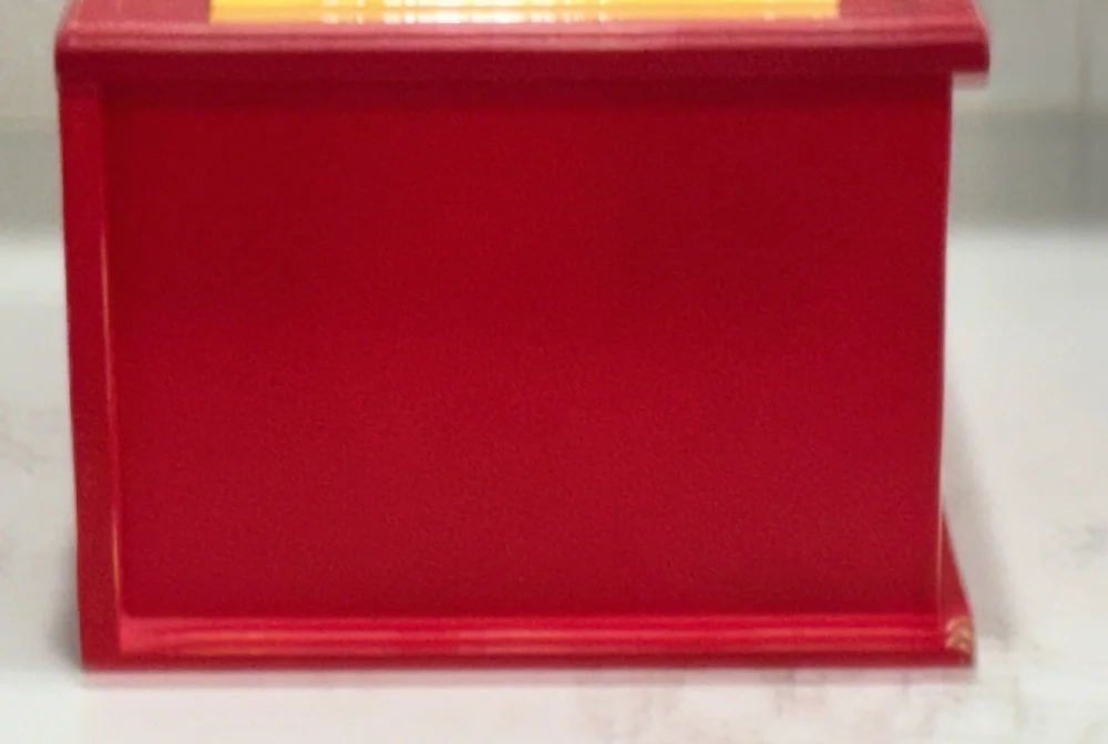 RARE Genuine Disney Pixar Cars Lightning McQueen Red Wooden Storage Chest Box